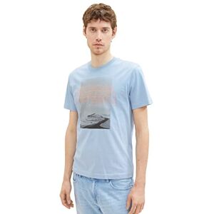 TOM TAILOR Men's 1036427 Photo Print T-Shirt, 26320-Stonington Blue, L TOM TAILOR Men's 1036427 Photo Print T-Shirt, 26320-Stonington Blue, L