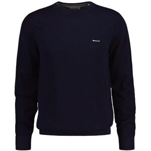 GANT Men's Cotton Pique C-neck Pullover Sweater , Evening Blue,5XL GANT Men's Cotton Pique C-neck Pullover Sweater , Evening Blue,5XL