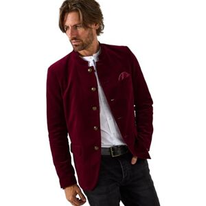 Joe Browns Men's Nehru Collar Statement Velour Jacket, Burgundy, 46 Joe Browns Men's Nehru Collar Statement Velour Jacket, Burgundy, 46