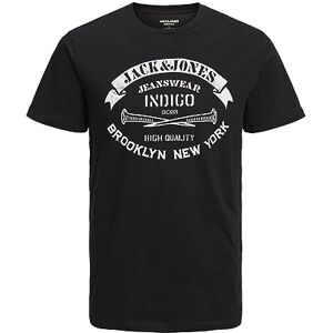 JACK & JONES Mens Jjejeans Tee O-Neck Noos 23/24 T-Shirt, Black, L UK JACK & JONES Mens Jjejeans Tee O-Neck Noos 23/24 T-Shirt, Black, L UK