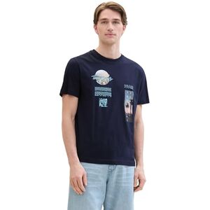 TOM TAILOR Men's 1041856 T-Shirt, 10668-Sky Captain Blue, M TOM TAILOR Men's 1041856 T-Shirt, 10668-Sky Captain Blue, M