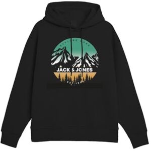 JACK & JONES Men's Jjpeak Sweat Hood Hoodie, black, M JACK & JONES Men's Jjpeak Sweat Hood Hoodie, black, M