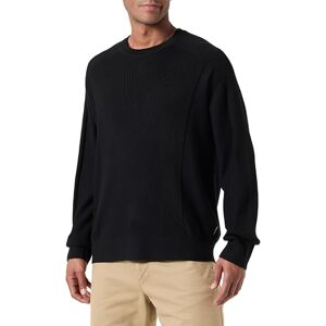 Armani Exchange Men's The Grid, Sustainable, Ribs and Reverse Jersey Stitch Pullover Sweater, Black, M Armani Exchange Men's The Grid, Sustainable, Ribs and Reverse Jersey Stitch Pullover Sweater, Black, M