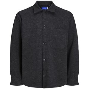 JACK & JONES Men's Jorzac Melange Overshirt Ls Sn Polo Shirt, Black, M JACK & JONES Men's Jorzac Melange Overshirt Ls Sn Polo Shirt, Black, M