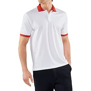 FALKE Men's Polo-62060 Polo Shirt, White, S FALKE Men's Polo-62060 Polo Shirt, White, S