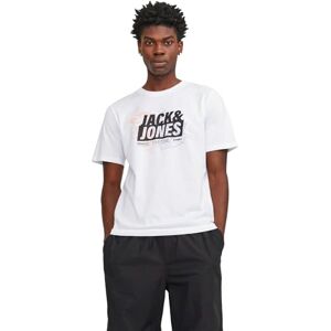 JACK & JONES Men's Jcomap Logo Tee Ss Crew Neck Sn T-Shirt, White, XXL JACK & JONES Men's Jcomap Logo Tee Ss Crew Neck Sn T-Shirt, White, XXL