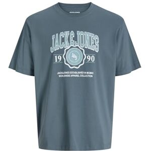 JACK & JONES Men's Jjmako Tee Ss Crew Neck Pls, Stormy Weather, 5XL JACK & JONES Men's Jjmako Tee Ss Crew Neck Pls, Stormy Weather, 5XL