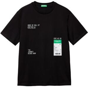 United Colors of Benetton Men's T-Shirt 3bl0u10af, Black, L United Colors of Benetton Men's T-Shirt 3bl0u10af, Black, L