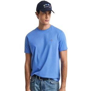 GANT Men's Reg Shield SS T-Shirt, Perfect Blue, XL GANT Men's Reg Shield SS T-Shirt, Perfect Blue, XL