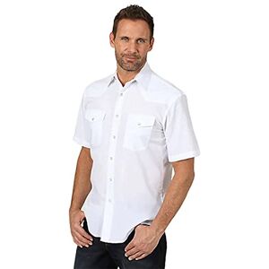 Wrangler Men's Sport Western Basic Two Pocket Short Sleeve Snap Shirt, White, XL Wrangler Men's Sport Western Basic Two Pocket Short Sleeve Snap Shirt, White, XL