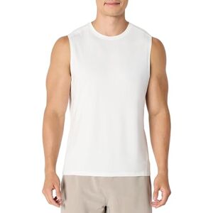 Amazon Essentials Men's Active Quick-Dry Moisture-Wicking Tech-Stretch Lightweight Sleeveless Muscle Shirt, White, XXL Amazon Essentials Men's Active Quick-Dry Moisture-Wicking Tech-Stretch Lightweight Sleeveless Muscle Shirt, White, XXL