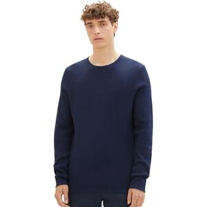 Tom Tailor Denim Men's Knitted Jumper with Structure 1016090, 13684 Sky Captain Blue Non-Solid, XL Tom Tailor Denim Men's Knitted Jumper with Structure 1016090, 13684 Sky Captain Blue Non-Solid, XL