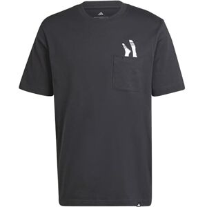 adidas Men's Lounge Slides Graphic Pocket T-Shirt, Black, XL adidas Men's Lounge Slides Graphic Pocket T-Shirt, Black, XL