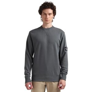 Calvin Klein Jeans Men's Badge Crew Neck Sweatshirt without Hood, Grey (Endless Grey), XS Calvin Klein Jeans Men's Badge Crew Neck Sweatshirt without Hood, Grey (Endless Grey), XS