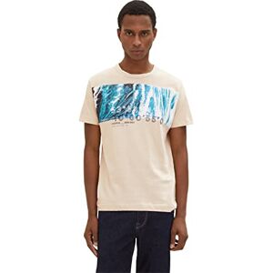 TOM TAILOR Men's T-Shirt 1035550, 31509 Caramel Beige Fine Stripe, L TOM TAILOR Men's T-Shirt 1035550, 31509 Caramel Beige Fine Stripe, L