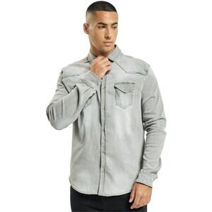 Brandit Riley Denim Shirt Long Sleeve, color: grey denim, size: 4XL Brandit Riley Denim Shirt Long Sleeve, color: grey denim, size: 4XL