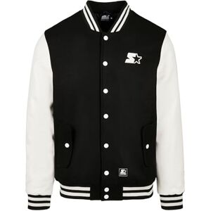 STARTER BLACK LABEL Men's College Jacket, Black/White, S STARTER BLACK LABEL Men's College Jacket, Black/White, S