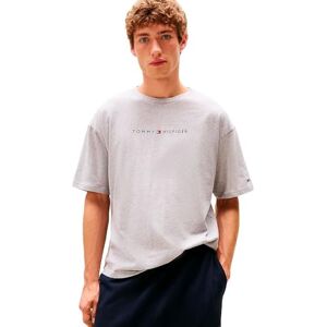 Tommy Hilfiger Men’s Short Sleeve Round Neck Logo T-Shirt, Grey (Light Grey Heather), S Tommy Hilfiger Men’s Short Sleeve Round Neck Logo T-Shirt, Grey (Light Grey Heather), S