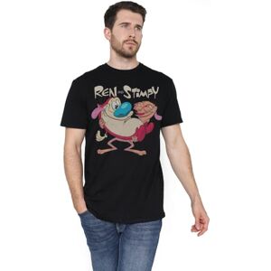 Ren and Stimpy Two of A Kind Unisex T Shirt, Black, XXXXX-Large Ren and Stimpy Two of A Kind Unisex T Shirt, Black, XXXXX-Large