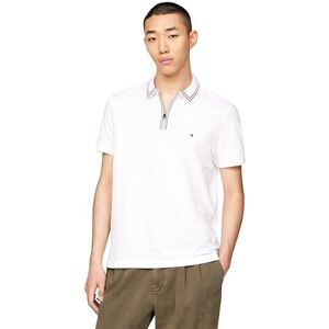 Tommy Hilfiger Men's Regular Fit Short Sleeve Polo Shirt, White (White), S Tommy Hilfiger Men's Regular Fit Short Sleeve Polo Shirt, White (White), S