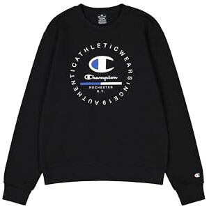 Champion Men's Legacy Graphic Shop Authentic (220246) -Soft Compact Powerblend Fleece Crewneck Sweatshirt, Black (KK001), S Champion Men's Legacy Graphic Shop Authentic (220246) -Soft Compact Powerblend Fleece Crewneck Sweatshirt, Black (KK001), S