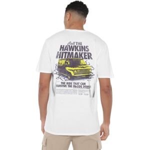 Stranger Things Call The Hawkins Hitmaker Front Back Unisex T Shirt, White, Large Stranger Things Call The Hawkins Hitmaker Front Back Unisex T Shirt, White, Large
