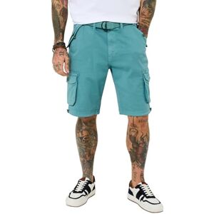 Joe Browns Men's Knee Length Belted Cargo Shorts, Regular, Green, UK 34 Joe Browns Men's Knee Length Belted Cargo Shorts, Regular, Green, UK 34