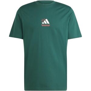 adidas Men's Three Slice Life, Pizza Back Graphic Tee, Short Sleeve, Collegiate Green, L adidas Men's Three Slice Life, Pizza Back Graphic Tee, Short Sleeve, Collegiate Green, L