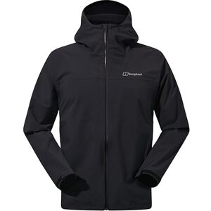Berghaus Men's Arnaby Lightweight Stretch Waterproof Hooded Jacket Breathable Lightweight Rain Coat, Black/Black, 2XL Berghaus Men's Arnaby Lightweight Stretch Waterproof Hooded Jacket Breathable Lightweight Rain Coat, Black/Black, 2XL