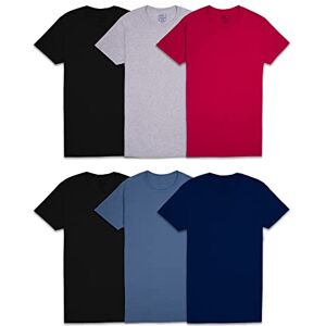 Fruit of the Loom Men's Crew Tee Undershirts, Moisture Wicking & Tag Free, Also Available in Big & Tall T-Shirt, Colors May Vary-6 Pack, XXL (Pack of 6) Fruit of the Loom Men's Crew Tee Undershirts, Moisture Wicking & Tag Free, Also Available in Big & Tall T-Shirt, Colors May Vary-6 Pack, XXL (Pack of 6)