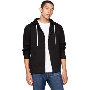 Tommy Hilfiger Men’s Essential Zip Through Fleece Hoodie with Pockets, Black (Black), 3XL Tommy Hilfiger Men’s Essential Zip Through Fleece Hoodie with Pockets, Black (Black), 3XL