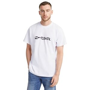 G-STAR Men's Dot Script Loose T-Shirt, White (white D25689-C336-110), M G-STAR Men's Dot Script Loose T-Shirt, White (white D25689-C336-110), M