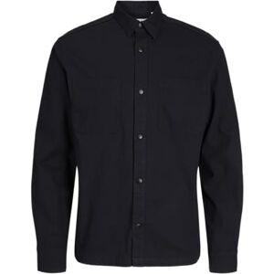 JACK & JONES Men's Jcologan Ripstop Overshirt Ls Casual Shirt, Black, L JACK & JONES Men's Jcologan Ripstop Overshirt Ls Casual Shirt, Black, L
