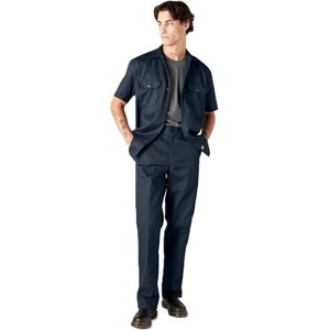Dickies Men's Short Sleeve Work Shirt Big and Tall Button, Dark Navy, XL Dickies Men's Short Sleeve Work Shirt Big and Tall Button, Dark Navy, XL