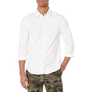 Armani Exchange Men's Slim Fit Oxford Button Up Shirt, White Oxford/7blue/W, XS Armani Exchange Men's Slim Fit Oxford Button Up Shirt, White Oxford/7blue/W, XS