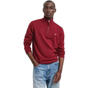 GANT Superfine Lambswool Half Zip, Plumped Red, L GANT Superfine Lambswool Half Zip, Plumped Red, L