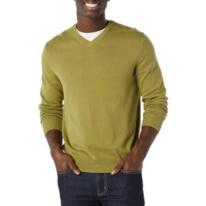 Amazon Essentials Men's V-Neck Pullover Jumper (Available in Big & Tall), Golden Olive, S Amazon Essentials Men's V-Neck Pullover Jumper (Available in Big & Tall), Golden Olive, S