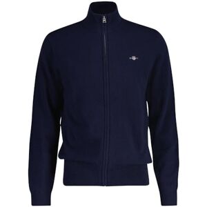GANT Men's Extrafine Lambswool Zip Cardigan Sweater, Navy, XXXL GANT Men's Extrafine Lambswool Zip Cardigan Sweater, Navy, XXXL