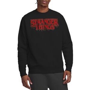 Stranger Things Retro Drippy Logo Unisex Sweatshirt, Black, X-Large Stranger Things Retro Drippy Logo Unisex Sweatshirt, Black, X-Large