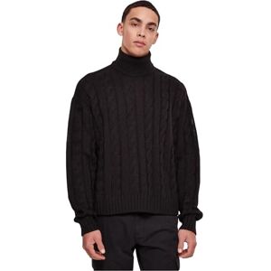 Urban Classics Men's Boxy Roll Neck Sweater Sweatshirt, Black, XL Urban Classics Men's Boxy Roll Neck Sweater Sweatshirt, Black, XL