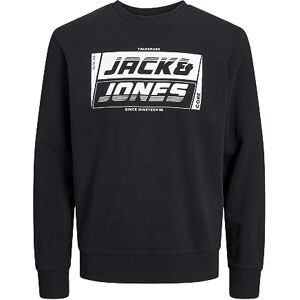 JACK & JONES Men's Jconight Sweat Crew Neck FST Sweater, Black, L JACK & JONES Men's Jconight Sweat Crew Neck FST Sweater, Black, L