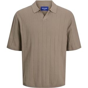 JACK & JONES Men's Male Einfarbig Poloshirt Jorvarenna Knit Ss Split Neck, Silver Sage, M JACK & JONES Men's Male Einfarbig Poloshirt Jorvarenna Knit Ss Split Neck, Silver Sage, M