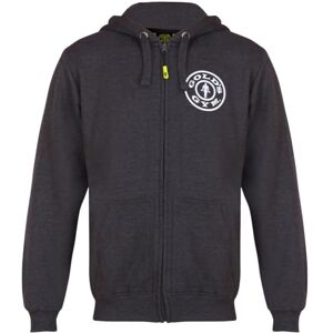 Gold's Gym GGSWT156 Men's Zip Through Sweater Hoody Printed Hooded Sweatshirt Hoodie, Charcoal Marl, S Gold's Gym GGSWT156 Men's Zip Through Sweater Hoody Printed Hooded Sweatshirt Hoodie, Charcoal Marl, S