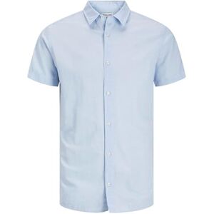JACK & JONES Men's Jjebreeze Shirt Ss Sn Pls Short-Sleeved, Chambray Blue, 4XL JACK & JONES Men's Jjebreeze Shirt Ss Sn Pls Short-Sleeved, Chambray Blue, 4XL