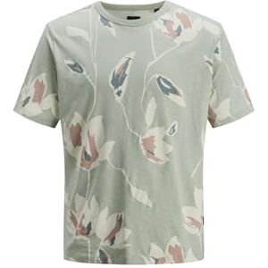 JACK & JONES Men's Jprblapalermo AOP SS Tee, Aqua Gray, L JACK & JONES Men's Jprblapalermo AOP SS Tee, Aqua Gray, L