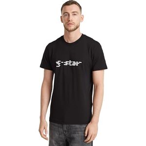 G-STAR Men's Cube Script T-Shirt, Black (dk black D25686-336-6484), S G-STAR Men's Cube Script T-Shirt, Black (dk black D25686-336-6484), S