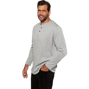 JP 1880 Men's Large Sizes Menswear L-8XL JP1880 Henley, Basic Shirt, Long Sleeve, Button Placket, up to 8XL 702555, Grey Melange, 5XL JP 1880 Men's Large Sizes Menswear L-8XL JP1880 Henley, Basic Shirt, Long Sleeve, Button Placket, up to 8XL 702555, Grey Melange, 5XL