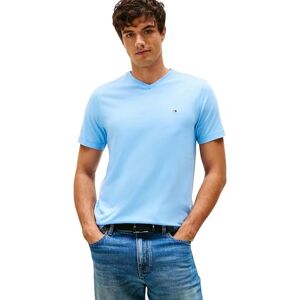 Tommy Hilfiger Men’s Short Sleeve V-Neck Essential T-Shirt, Blue (Vessel Blue), M Tommy Hilfiger Men’s Short Sleeve V-Neck Essential T-Shirt, Blue (Vessel Blue), M