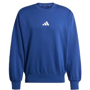 adidas Men's ESSENTIALS FEELCOZY FLEECE SWEATSHIRT, dark blue/white, XS adidas Men's ESSENTIALS FEELCOZY FLEECE SWEATSHIRT, dark blue/white, XS
