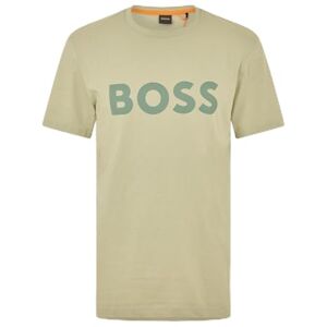 Boss Mens Thinking 1 T-Shirt Signature Logo Short Sleeve Open Green XXL Boss Mens Thinking 1 T-Shirt Signature Logo Short Sleeve Open Green XXL
